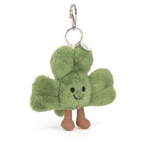Jellycat Amuseables Siofra Shamrock Bag Charm, NWT